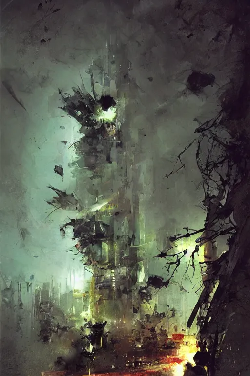 Prompt: fear the shadows ; despise the night. there are horrors that no man can face and survive., by ryohei hase, by john berkey, by jakub rozalski, by john martin