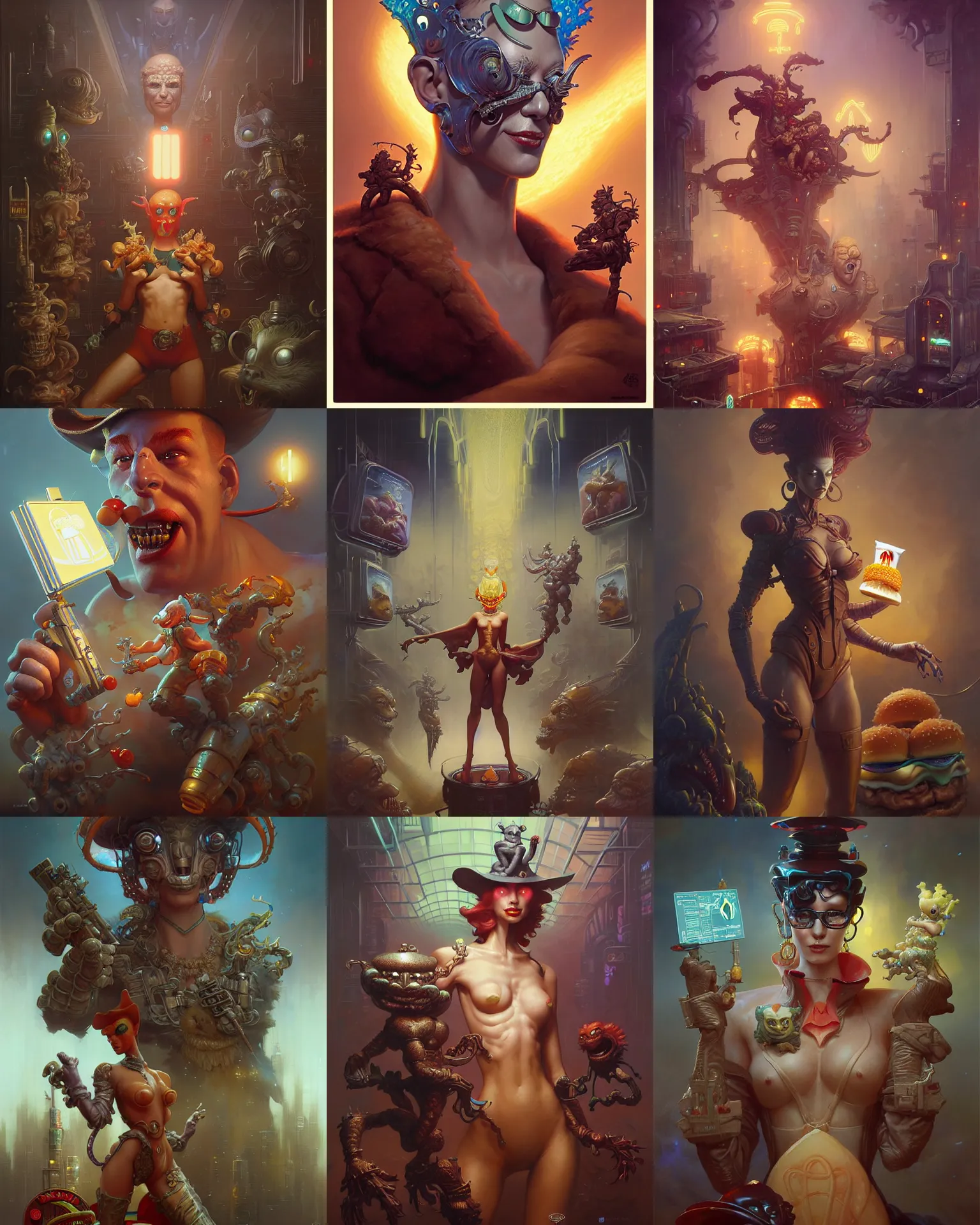 Prompt: mcdonalds happy meal fantasy character portrait, ultra realistic, wide angle, intricate details, blade runner artifacts, highly detailed by peter mohrbacher, boris vallejo, hajime sorayama aaron horkey, gaston bussiere, craig mullins