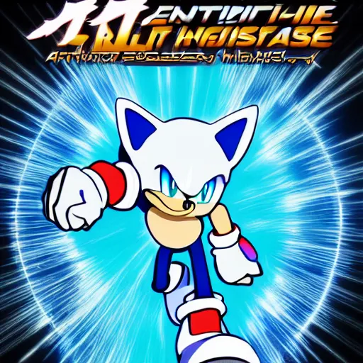 Image similar to ultra instinct sonic the hedgehog, trending on artstation, hiroaki tsutsumi style