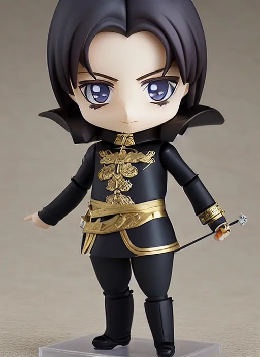 Image similar to lord british, a nendoroid of lord british figurine, realistic face, detailed product photo