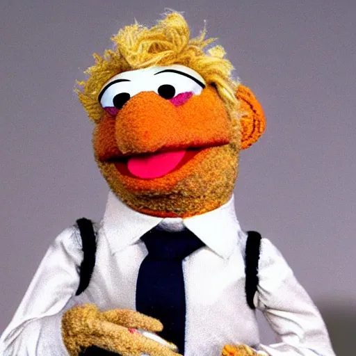 Image similar to muppet like puppet of joe biden,