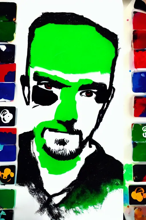 Image similar to Sean McLoughlin, Jacksepticeye, Irish Youtuber, solo portrait, background flag of ireland 🎨🖌️