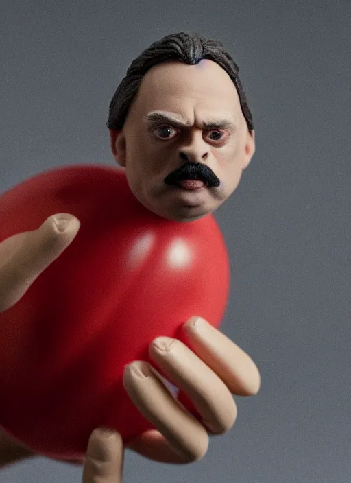 Image similar to product photography of a claymation action figure fluffy balloon steve buscemi, depth of field, zeiss lens, detailed, centered, by erwin olaf, joop geesink, wes anderson, breathtaking, 8 k resolution, extremely detailed, beautiful, establishing shot, realistic materials, hyperrealistic