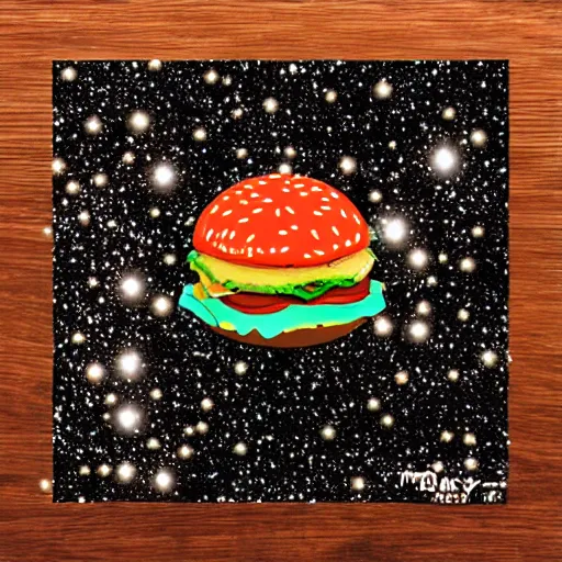 Prompt: galaxy hamburger