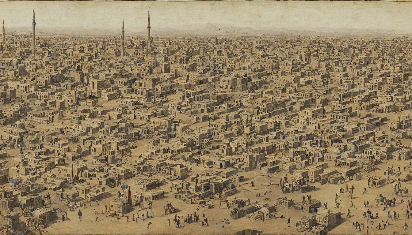 Prompt: Baghdad during the Islamic golden age, street view, the year 1200, HD, Detailed, Beautiful, busy streets