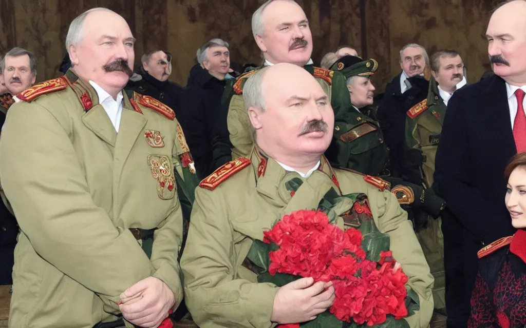 Prompt: lukashenka with natalia eismont