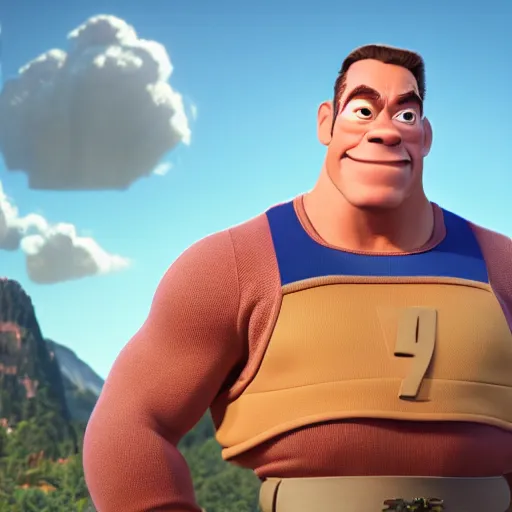 Image similar to jean - claude van damme as a pixar disney character from up ( 2 0 0 9 ), unreal engine, octane render, 3 d render, photorealistic