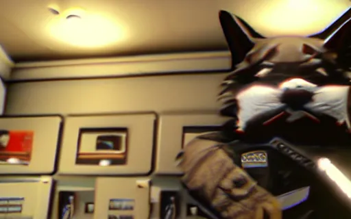 Image similar to Screenshot from the PC game Payday 2 demonstrating the fursuit unlock