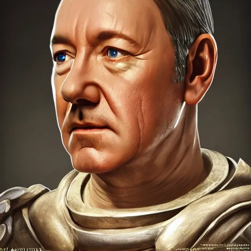 Image similar to Kevin Spacey as a Roman Emperor, highly detailed, digital painting, Trending on artstation , HD quality, by Glenn Rane and Samwise Didier, dramatic light, octane