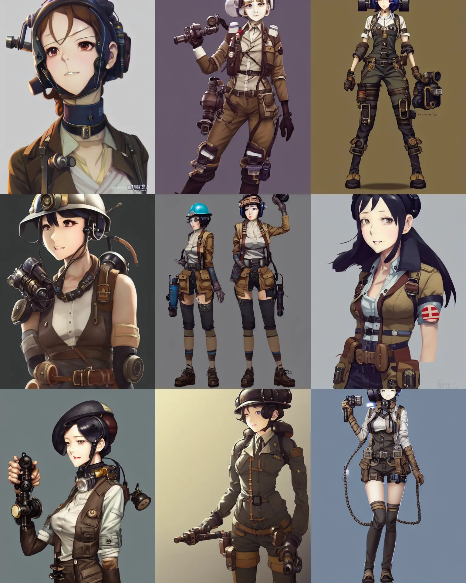 Prompt: character concept art of a dieselpunk woman engineer | | anime, cute - fine - face, pretty face, realistic shaded perfect face, key visual, fine details by hyeyoung kim, stanley artgerm lau, wlop, rossdraws, james jean, andrei riabovitchev, marc simonetti, and sakimichan, tranding on artstation