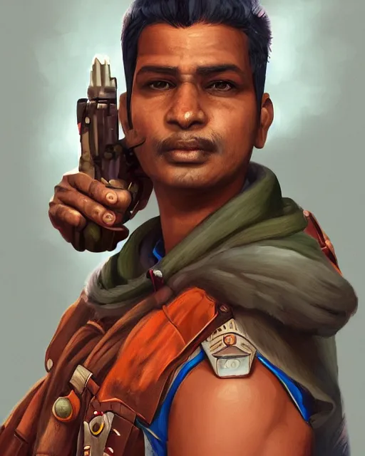 Image similar to A portrait of mragot robbit as an indian fighter, digital art, highly detailed, artstation, sharp, high quality