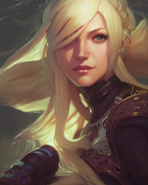 Prompt: Kat (Gravity Rush), closeup, D&D, fantasy, intricate, elegant, highly detailed, digital painting, artstation, concept art, matte, sharp focus, illustration, hearthstone, art by Artgerm and Greg Rutkowski and Alphonse Mucha