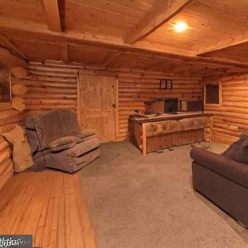 Image similar to the basement of a cabin, craigslist photo