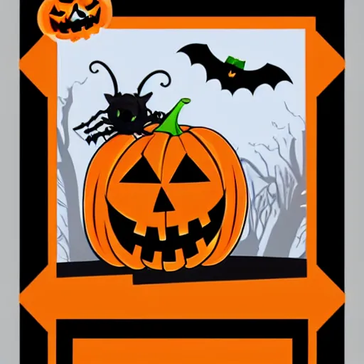 Image similar to A vector halloween greeting card - H 768