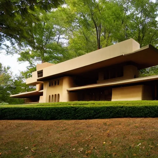 Image similar to a cubist frank lloyd wright house