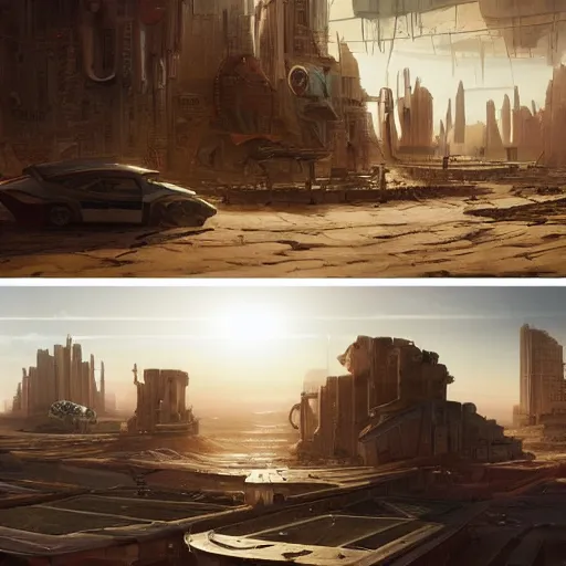 Image similar to a solarpunk desert city, beautiful dynamic lighting, cinematic, wide angle establishing shot, extremely high detail, photo realistic, cinematic lighting, post processed, concept art, artstation, matte painting, style by eddie mendoza, raphael lacoste, alex ross, volumetric lighting, light rays, photorealistic, ultrarealistic, moody, coronarender, 8k