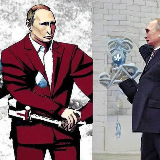 Image similar to Putin as JoJo character