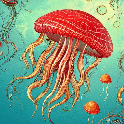 A watercolor painting of a crystal beautiful jellyfish – Most Incredible Art