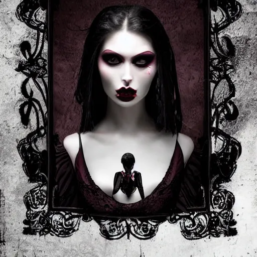 Image similar to disciples 2 style woman portrait dark gothic fantasy