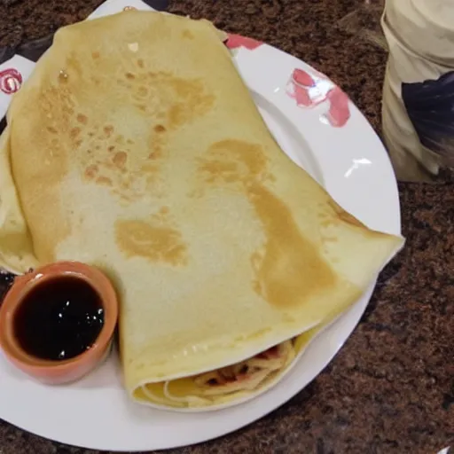 Prompt: a crepe in a Ghibli movie