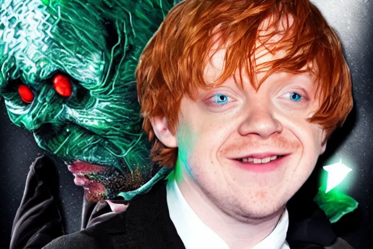 Image similar to Rupert Grint as The Green Goblin