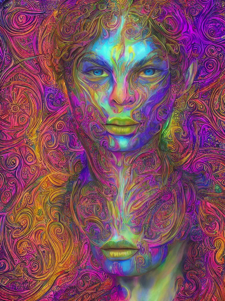 psychedelic dmt goddess by alex grey + hyper | Stable Diffusion | OpenArt
