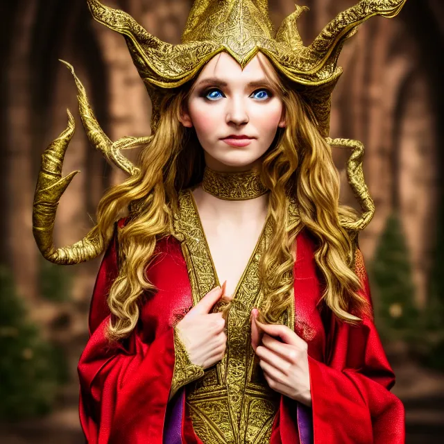 Image similar to beautiful elf with ornate robes, highly detailed, 8 k, hdr, smooth, sharp focus, high resolution, award - winning photo