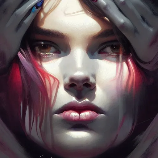 Prompt: Anne Marie , colorful painting on grey scale face, powerful , magic, thunders, dramatic lighting, intricate, wild, highly detailed, digital painting, artstation, concept art, smooth, sharp focus, illustration, art by artgerm and greg rutkowski and alphonse mucha, footage