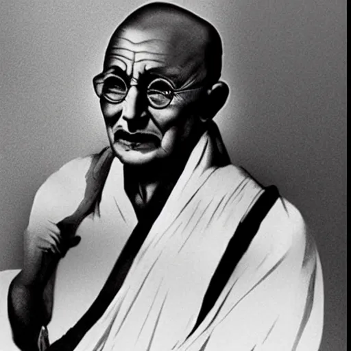 Image similar to ghandi as batman