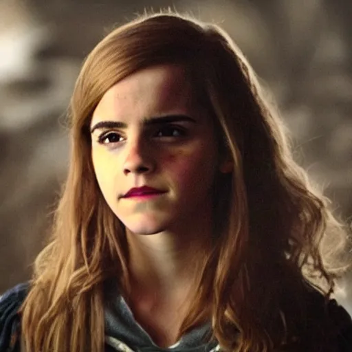 Prompt: emma watson as hermione granger falling under a love spell