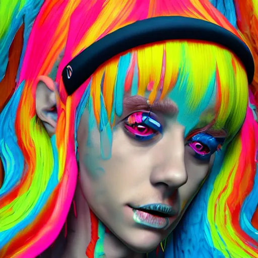 Image similar to hi mark ( akwaaba tommy ), in the style of billelis and james jean and pedro conti and stanley kubrick, inspired by die antwoord, kawaii colors, photorealistic, epic, super technical, 3 d render