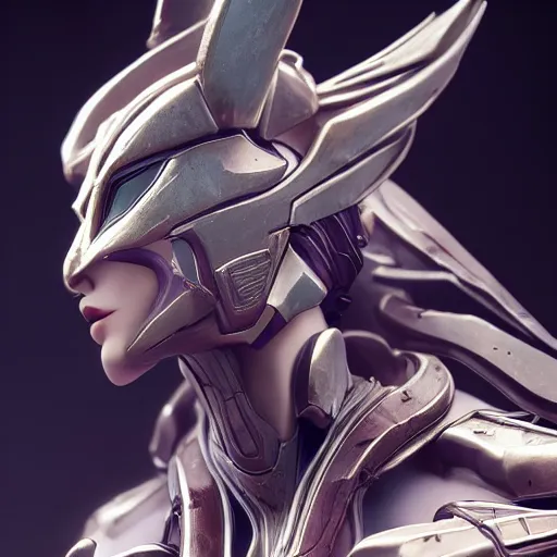 Image similar to stunning close up bust of valkyr prime female warframe, doing an elegant pose, highly detailed, artstation, deviantart, 8k octane render
