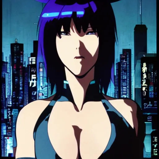 Image similar to Ghost in the Shell, GitS, perfect face, Asian face, ! Motoko Kusanagi !, film, adaptation, style anime, by Masamune Shirow