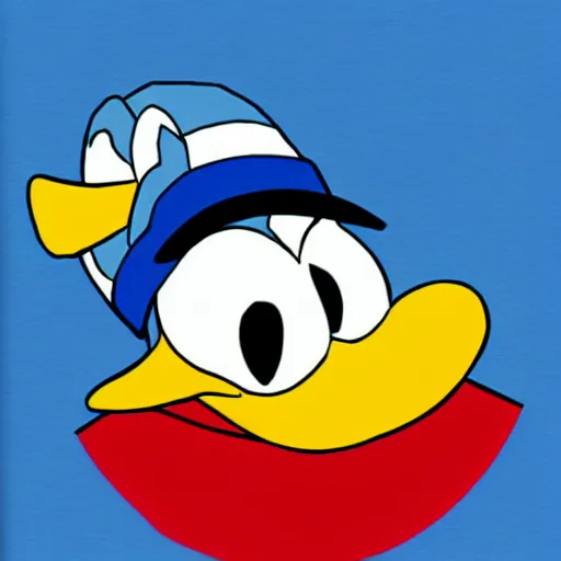 Prompt: Donald duck in the style of Mondrian