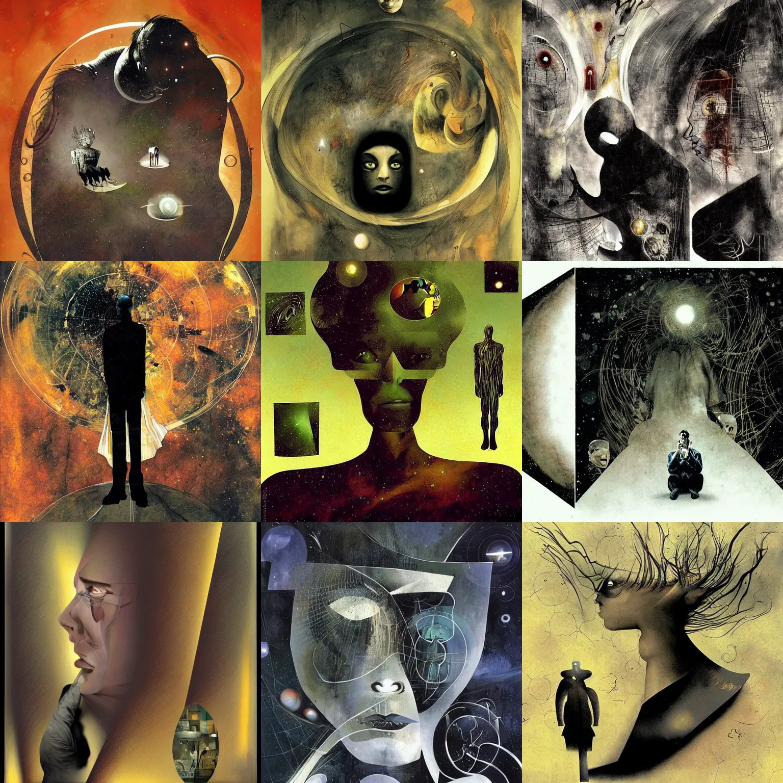 Image similar to a universe, where humans don't exist by dave mckean