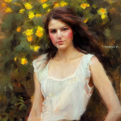 Prompt: photo of young woman by daniel f. gerhartz