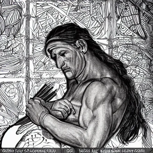 Image similar to otzi, coloring book,