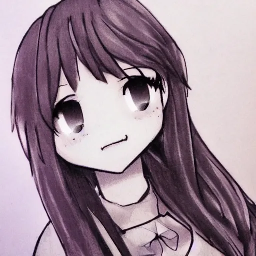 Image similar to Monika, drawn by Satchely