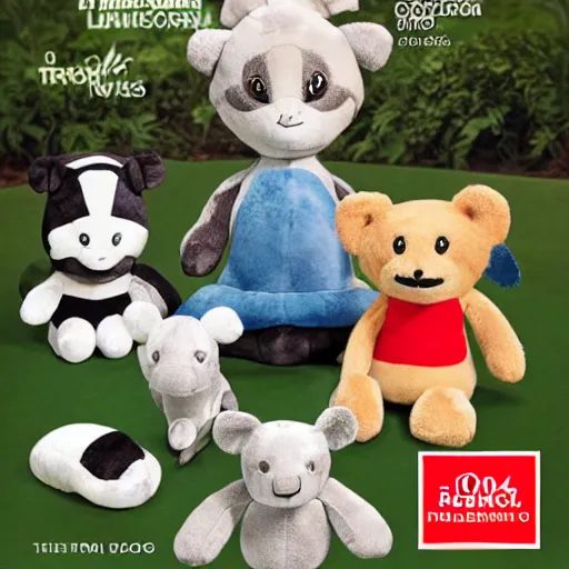 Image similar to a catalogue for Target selling plush animals