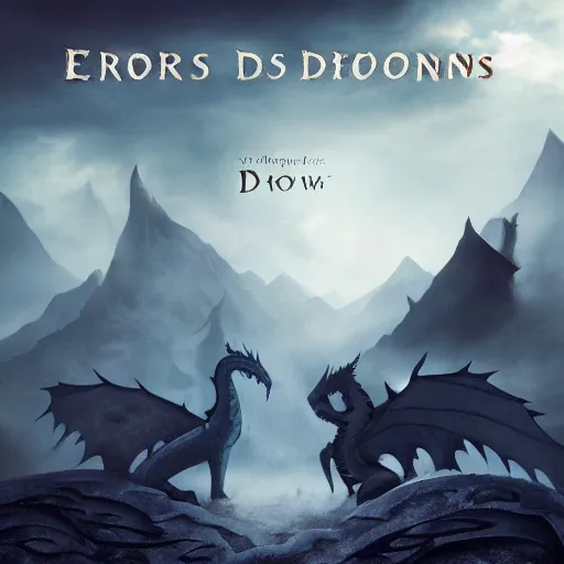 Image similar to echos of dragons book cover, mist, mysterious, high quality, shadows