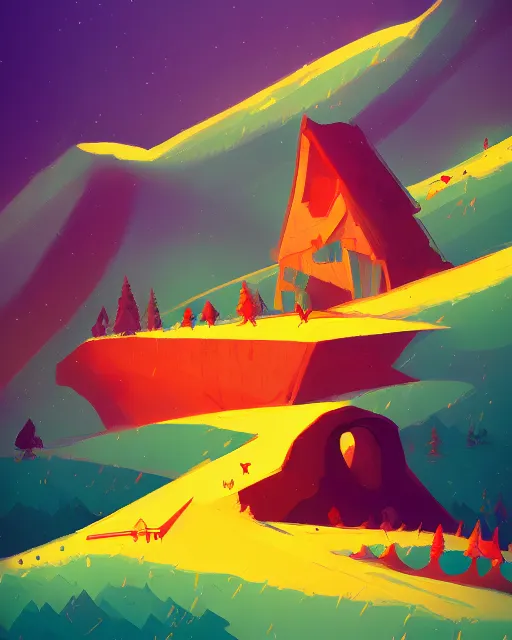 Image similar to autumn hill illustration by anton fadeev