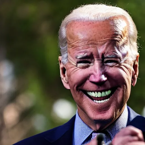 Image similar to joe biden, degloving, skin sloughing off, brutal, krokodil, flesh eating, teeth, skull visible