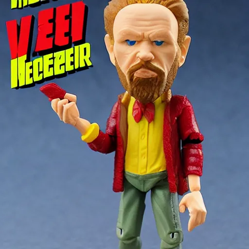 Image similar to werner heisenberg, stop motion vinyl action figure, plastic, toy, butcher billy style