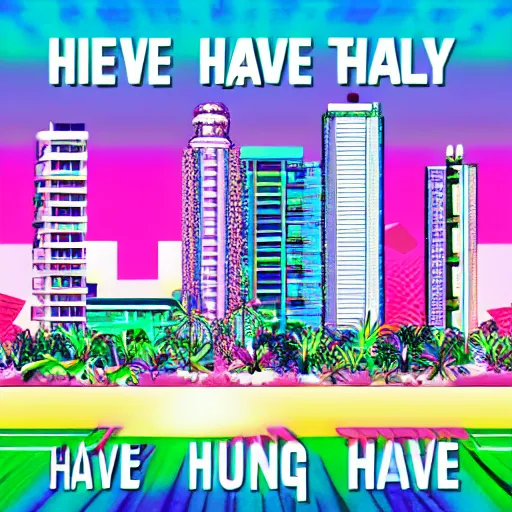 Prompt: vaporwave jungle city steve harvey