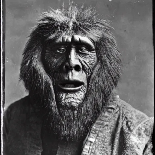 Prompt: photo of big foot as a real man