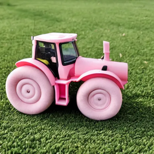 Image similar to a very soft persian pink plush john deere with pluche