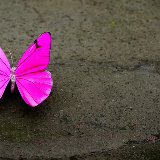 Prompt: pink butterfly with the brandenburger tor in the background, bokeh, sigma