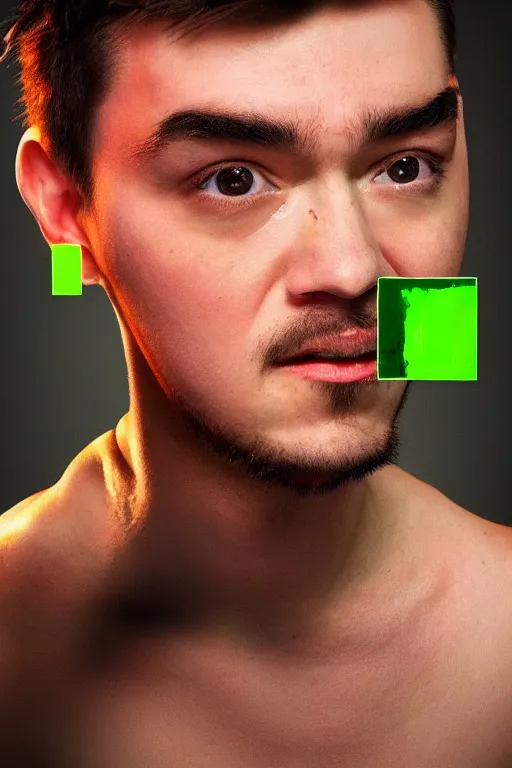 Image similar to 📷 jacksepticeye is soup, made of food, head portrait, dynamic lighting, 4 k