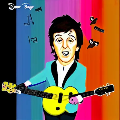 Image similar to Paul McCartney in the style of Disney