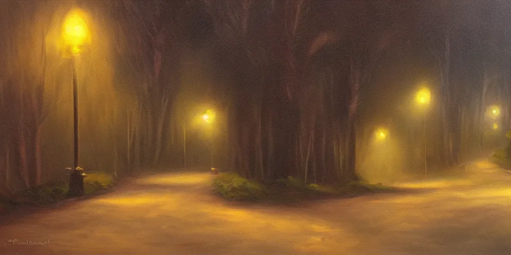 Prompt: a fork in the road, cinematic lighting, detailed oil painting, hyperrealistic, 8k